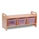 Storage Bench Large with Clear Tubs