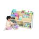 Thrifty  Compartment Book Storage Unit with 3 Clear Trays