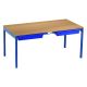 Romney Table & Trays 590x1100x550 Blue / Beech