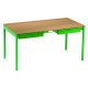 Romney Table & Trays 590x1100x550 Green/Beech