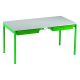 Romney Table & Trays 590x1100x550 Green / Grey