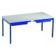 Romney Table & Trays 640x1100x550 Blue / Grey