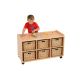 6 Deep Horizontal Wicker Basket Unit