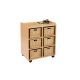 6 Deep Vertical Wicker Basket Unit