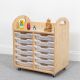 Wild Wood Tray Storage 12 Shallow Clear Trays