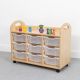 Wild Wood Tray Storage 9 Deep Clear Trays