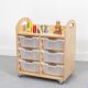 Wild Wood Tray Storage 6 Deep Clear Trays