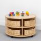 Wild Wood 2 Tier Quadrant Storage Unit Maple
