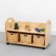 Wild Wood Mobile 1 Tier Storage Unit Maple