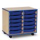 12 Single Coloured Edge Tray Unit Maple Green Trays