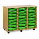 24 Single Tray Unit Maple Green Trays