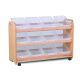 Tilt Tote Storage with 12 Clear Tubs