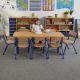 Milan Rectangular 8 Seater Table Blue