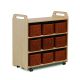 Mobile Shelf with Mirror Back and 9 Baskets