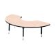 Tuf-Top Height Adjustable Arc Table W1600 x D800mm Maple