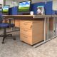 3 Drawer Mobile Pedestal Beech