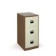 Three Drawer Filing Cabinet Lockable Coffee/Cream