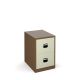 Two Drawer Filing Cabinet Lockable Coffee/Cream
