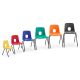 Series E Chair Silver Frame 460mm Jade