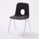 Series E Chair Silver Frame 310mm Black