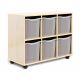 Allsorts 6 Quad Tray Maple Unit Clear