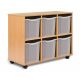 Allsorts 6 Quad Tray Beech Unit Clear