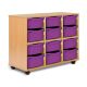 Allsorts 12 Double Tray Beech Unit Purple