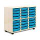 Allsorts 24 Single Tray Maple Unit Cyan