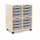 Allsorts 16 Single Tray Maple Unit Clear