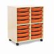 Allsorts 16 Single Tray Maple Unit Tangerine