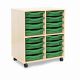 Allsorts 16 Single Tray Maple Unit Green