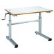 HA200 Sit Stand Desk Blue Edge L1200mm Oak
