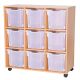Premium 9 Jumbo Trays White Unit Clear