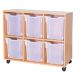 Premium 6 Jumbo Trays Beech Unit Green