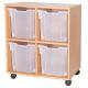 Premium 4 Jumbo Trays Beech Unit Blue