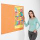 Eco Frameless Noticeboard H900xW600mm Orange