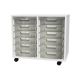 Premium 12 Shallow Tray White Unit Clear