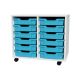 Premium 12 Shallow Tray White Unit Cyan