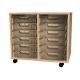 Premium 12 Shallow Tray Oak Unit Clear