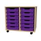 Premium 12 Shallow Tray Oak Unit Purple