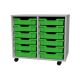 Premium 12 Shallow Tray Grey Unit Green