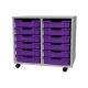 Premium 12 Shallow Tray Grey Unit Purple