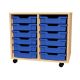 Premium 12 Shallow Tray Beech Unit Blue