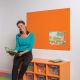 ColourPlus Unframed Noticeboard H600xW900mm Orange