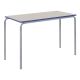 Crush Bent Rectangular Table 120x60x64cm Ailsa Top Blue Edge