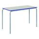 Crush Bent Rectangular Table 110x55x71cm Ailsa Top Blue Edge