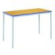Fully Welded Rectangular Table 120x60x59cm Beech Top Blue Edge