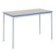Fully Welded Rectangular Table 110x55x76cm Ailsa Top Blue Edge