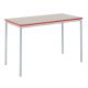 Fully Welded Rectangular Table 110x55x59cm Ailsa Top Red Edge