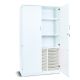 21 Single Tray Storage Cupboard White Clear